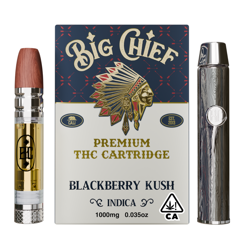 Big chief Blackberry Kush Battery - 1G THC Cartridge & Battery Kit All-In-One