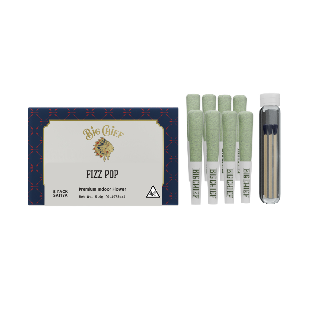 Big Chief 8PK Fizz Pop Infused Pre-Rolls