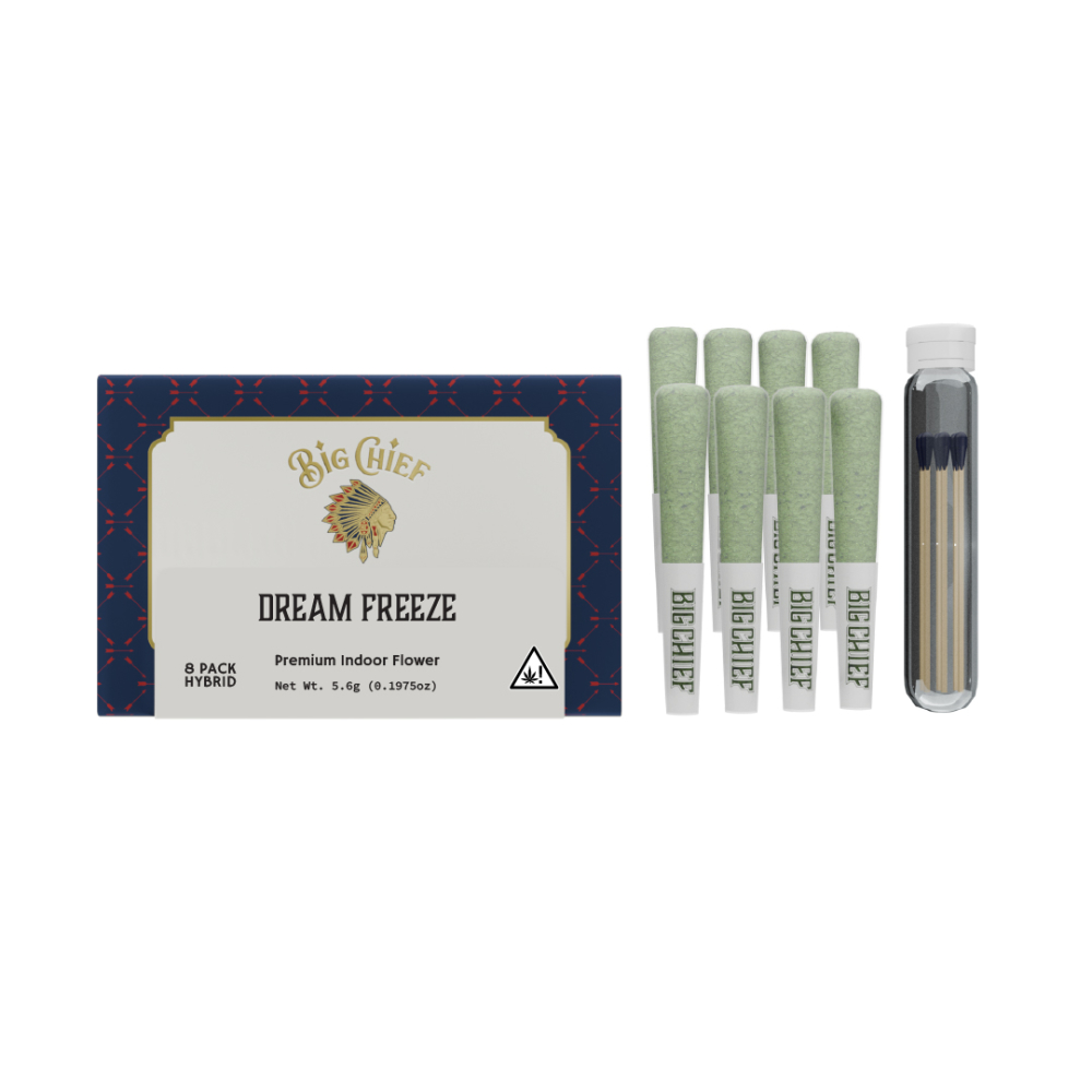 Big Chief 8PK Dreams Freezer Infused Pre-Rolls
